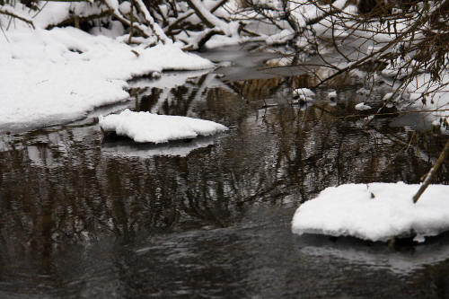 фотография 094 река зимой снег лед вода